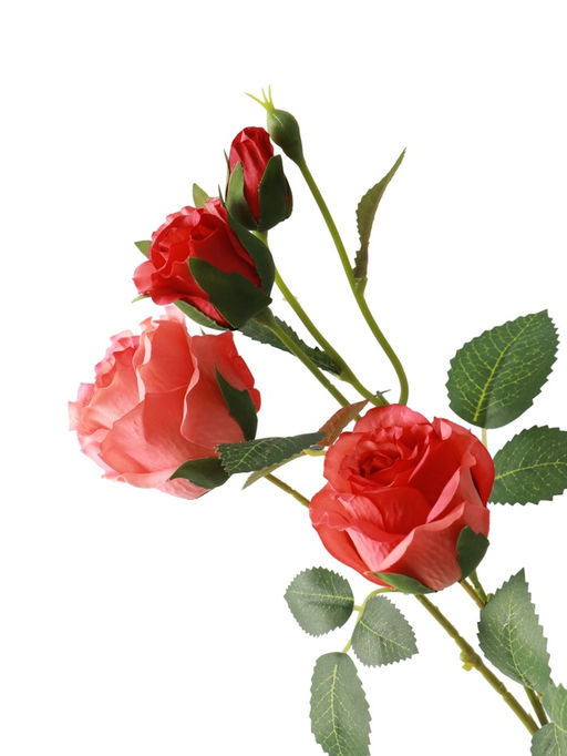 Цветы искусственные "Роза Августина галант" d-6 см 55 см, персиковый