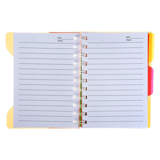 Блокнот на гребне А6, 100 листов, линия, обложка пластик, с разделителями, NEW, МИКС - Calligrata фото 8