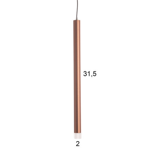 Светильник «Лукас софт» LED 5 Вт 4000К матовая медь 2×2×30-130 см
