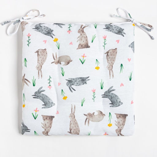 Сидушка Доляна Fluffy bunnies 42х42х7 см, 100% хлопок, 164г/м2  фото 6