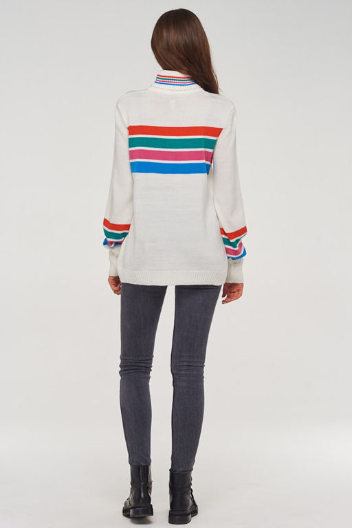 Свитер женский молоко/зеленый лес/бутон розы/оранжевая осень/звездный BE YOU