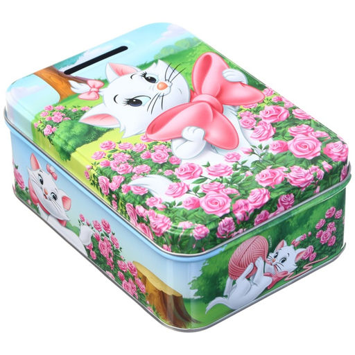 Копилка 14×10×5.8 см, металл, Коты Аристократы