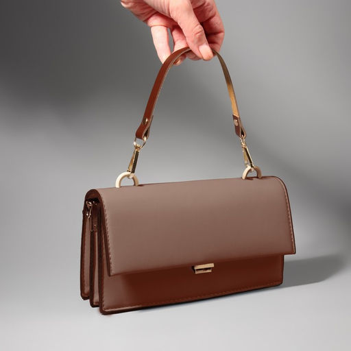 Ручка для сумки из натуральной кожи, с карабинами, 30 2 см 1,2 см, цвет коричневый/золотой - Арт узор фото 6