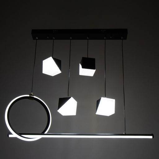 Люстра BayerLux 2676/6 LED 126 Вт 3000-6000К черный 76×27 см
