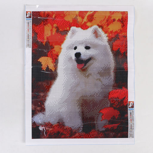 Алмазная вышивка полное заполнение "Собачка", 30*40 см, на холсте