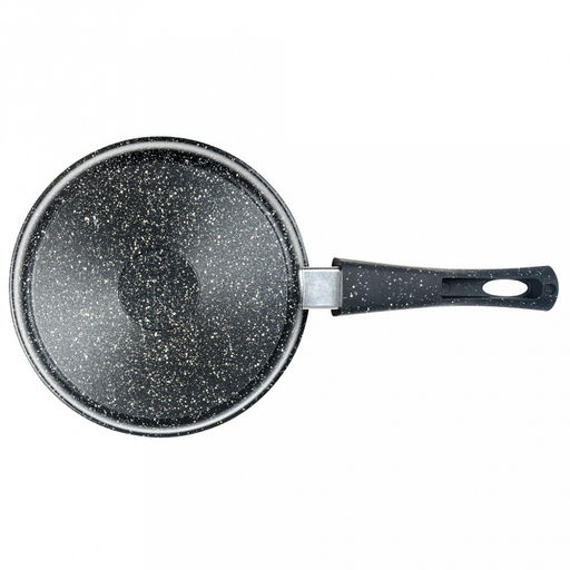 Сковорода с тефлоновым покрытием д24см "Гранит", h6,5см, s0,4см, съемная ручка из термостойкого пластика (Россия)