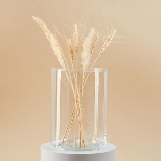 Ваза Трубка 146, d=15 см, h=20 см, стекло, прозрачная