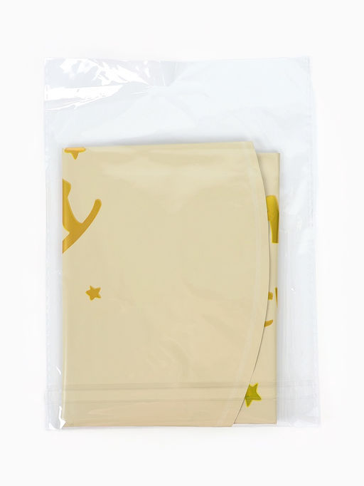 Цена за 5 шт. Воздушный шар фольгированный 18" круг "Happy Birthday (золотые звезды)" в инд.уп.