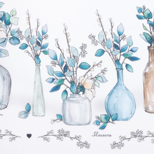 Шторы для кухни с подхватами Этель Flower mood, 145×180 см, комплект - 2 шт.