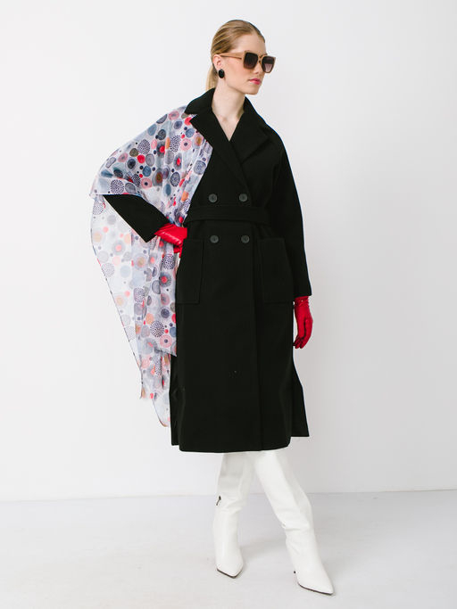 Большой мягкий очень нежный двусторонний палантин в стиле арт-деко - Tantino фото 8