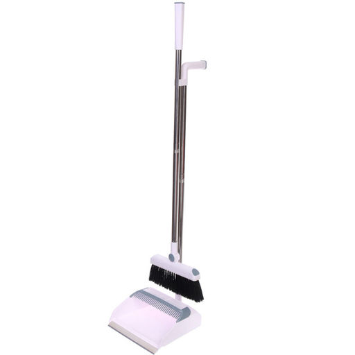 Набор для уборки, щетка для пола с совком "Профи" белый 8815