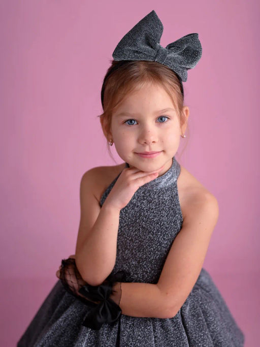 ПЛ597-Л Платье Звездное сияние ЦВЕТ: ТЕМНО-СЕРЫЙ