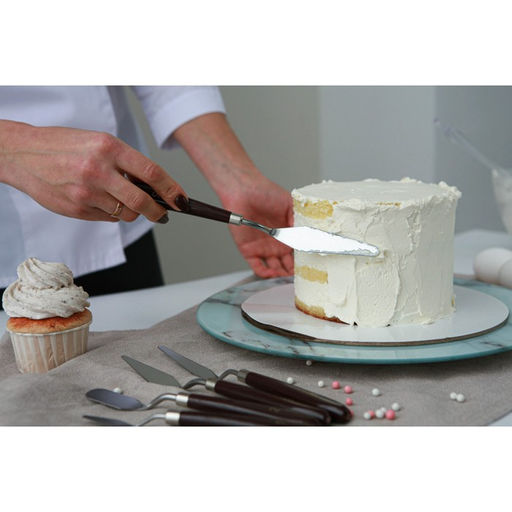 Лопатки - мастихины кондитерские Доляна, 22?2?1.5 см, набор 5 шт., нержавеющая сталь, коричневые  фото 8