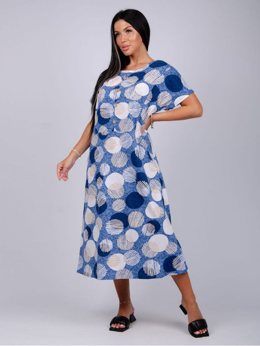 Платье "Селеста 2" синее, трикотаж