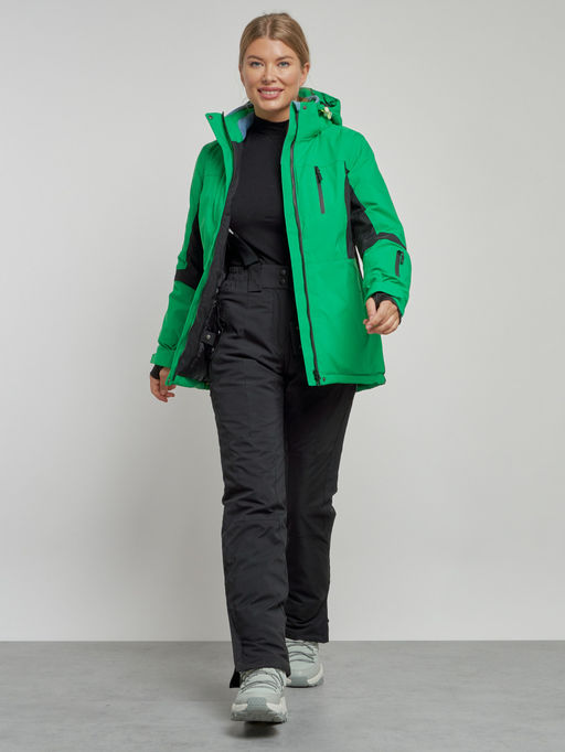 Горнолыжный костюм женский зимний зеленого цвета 03105Z - Chunmai фото 13