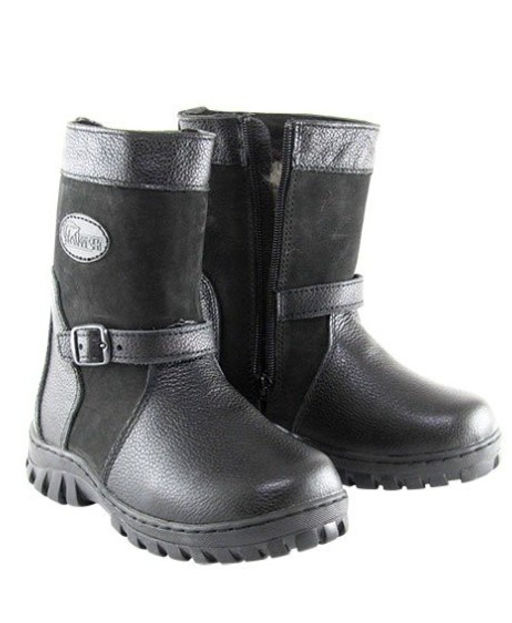 Монголки детские черные, литая подошва