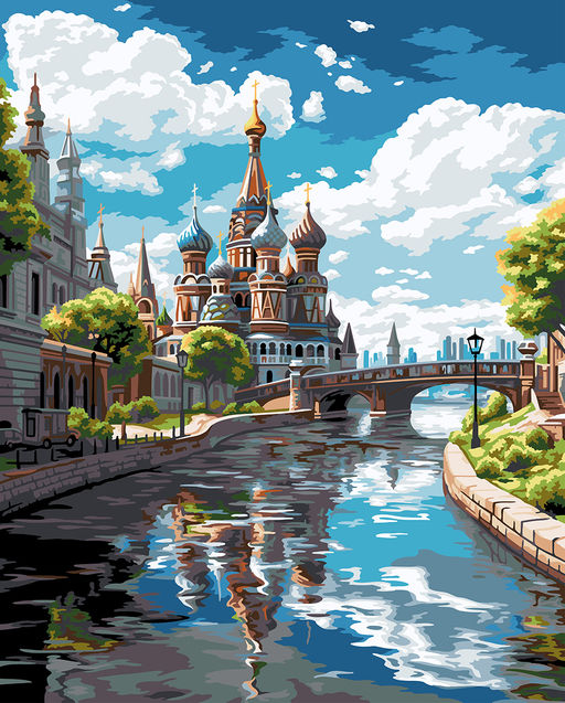 ФРЕЯ PNB/PL-285 Набор для раскрашивания по номерам 50 х 40 см Вид на собор