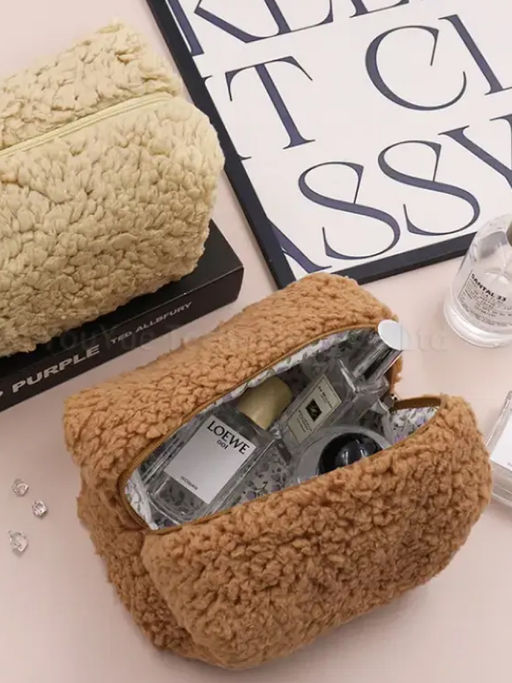 Kristaller Косметичка женская плюшевая Тедди, коричневый