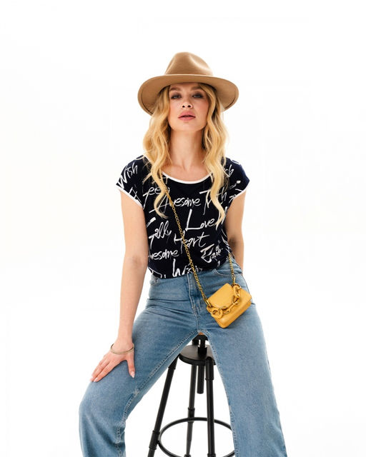 Футболка с рукавом кимоно из Искусственного шёлка - Elena sorti фото 6