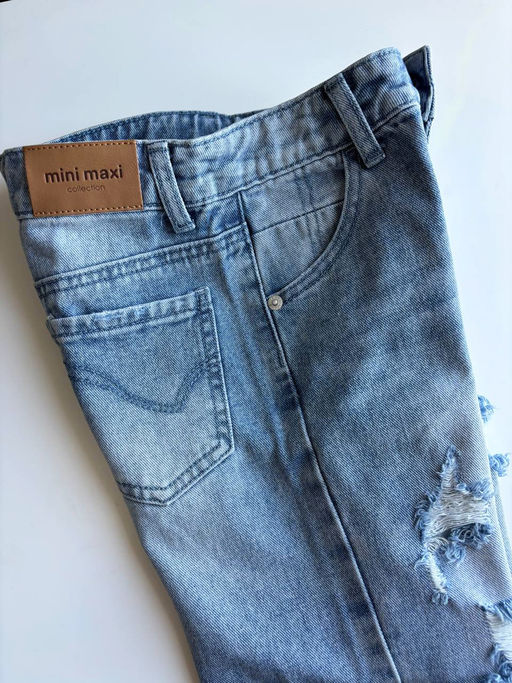 Джинсы голубые для девочки 33-1064 голубой - Mini maxi фото 13