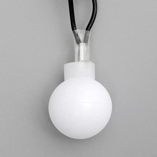 Гирлянда Нить 5 м с насадками Шарики белые, IP20, тёмная нить, 30 LED, свечение белое, 8 режимов, 220 В - Luazon lighting фото 6
