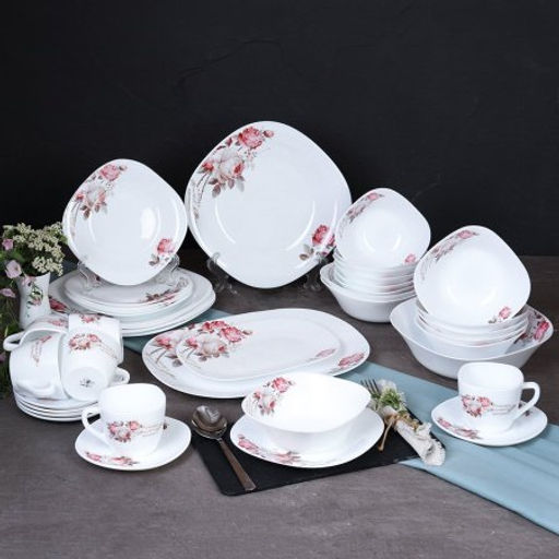 Столовый набор 41 предмет квадратный / 41/1186555957513595220 (6916) /уп 1/ серия Чайная роза - Галеонтрейд фото 21