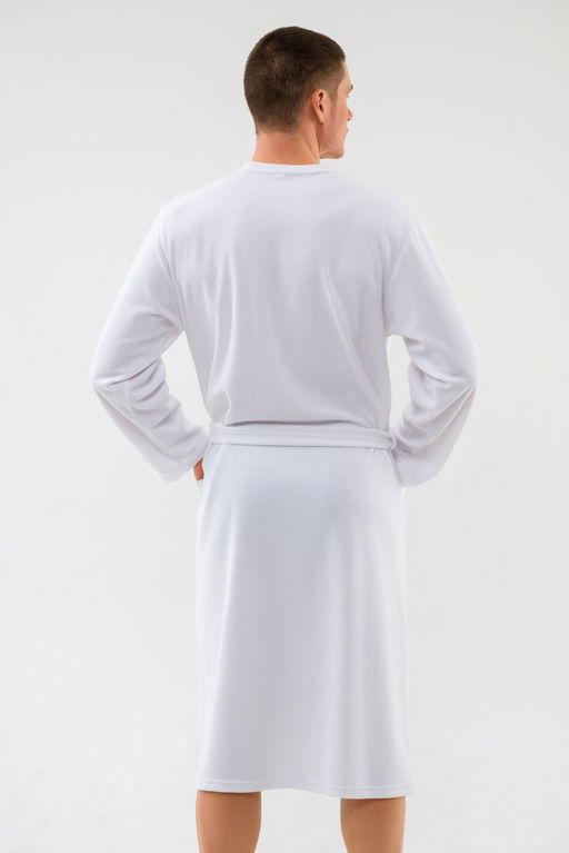 Халат мужской из махры Ренат белый - Амадэль фото 6