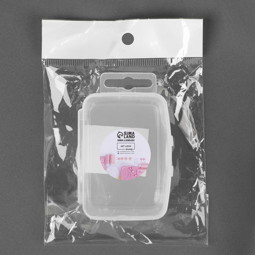 Цена за 2 шт. Контейнер для хранения мелочей, с подвесом, 7,5 × 5,3 × 3 см, цвет прозрачный