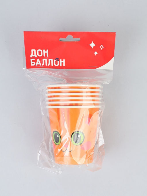 Цена за 2 шт. Стаканы (250 мл) Котик, 6 шт.