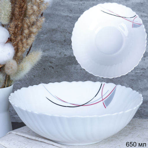 Тарелка глубокая суповая 650 мл 175 мм / TW-70 (7267) /уп 48/ Абстракция полосы - Галеонтрейд фото 2