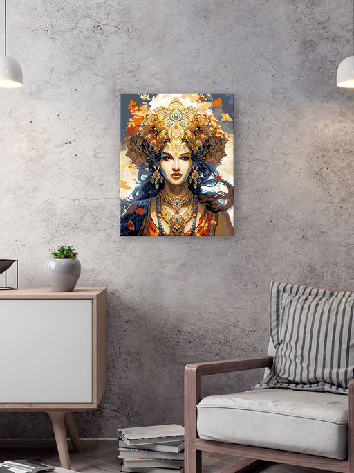 ФРЕЯ PNB/PLZ-364 Набор для раскрашивания по номерам ( с краской-металлик ) 50 х 40 см Индийская царица  фото 6