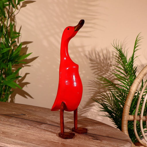 Сувенир "Утка красная" дерево 45 см