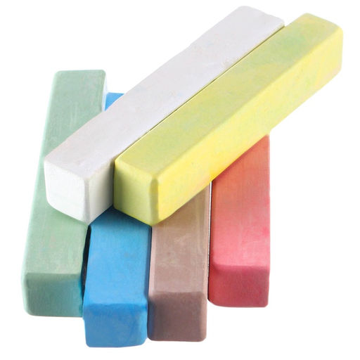 Цена за 7 шт. Мелки цветные школьные 6 шт. «Синий трактор», прямоугольные