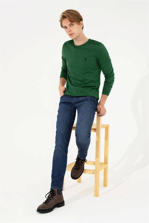 Мужской зеленый базовый свитер Неожиданная скидка в корзине - U.s. polo assn фото 4
