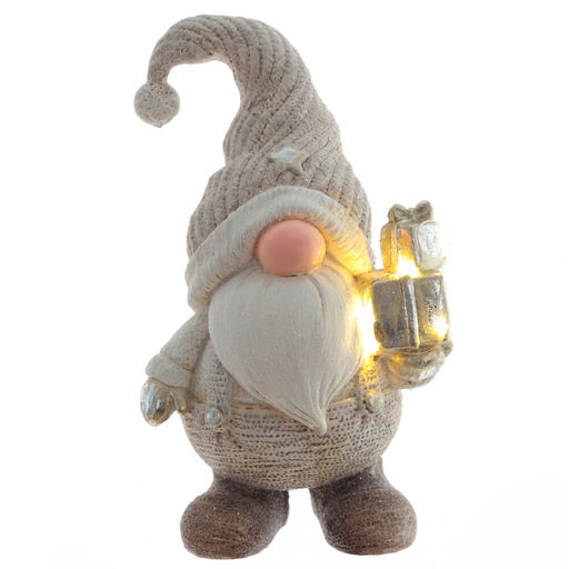 Фигурка декоративная "Гном" (подсветка, 2xLR44), L14 W10 H25 см, 2в.
