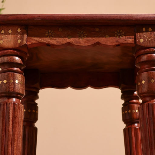 Столик кофейный, 38×38×42 см, дерево шишам