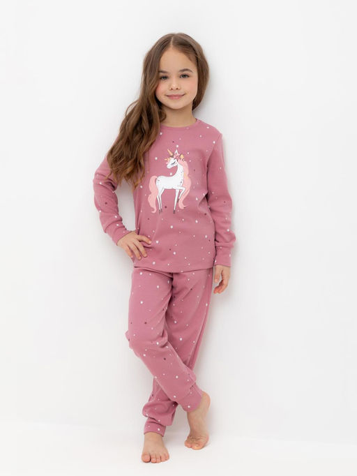 К 1621/пепельная роза,звездочки пижама дет