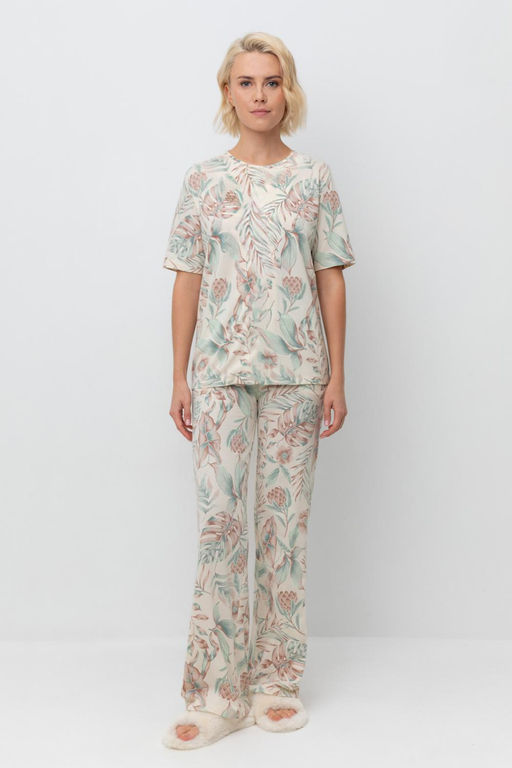 ЕП 20204/айвори,акварельные тропики пижама жен