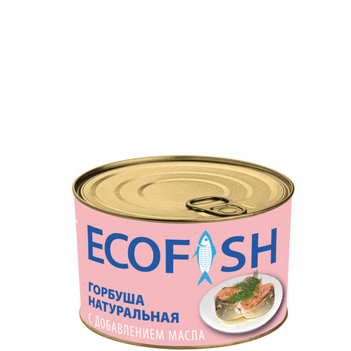 Горбуша натуральная с добавлением масла ECOFISH, 240гр