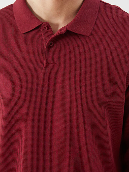 Polo Yaka Uzun Kollu Erkek Sweatshirt