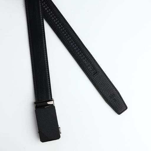 Ремень мужской, регулируемая длина, ширина 3.6 см, пряжка автомат, чёрный