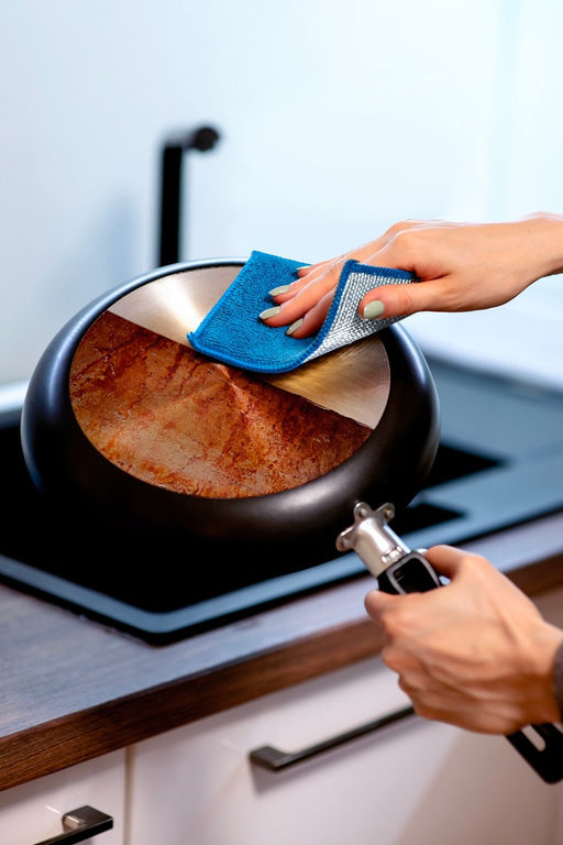 Набор губок-салфеток арт.9004-024 "Антижир" и "Скраб" из микрофибры 9х12см, 2шт Голубушка