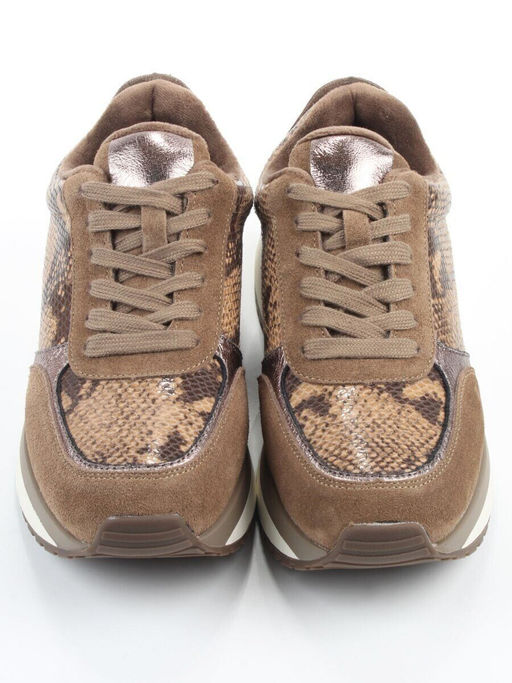 04-PCML20-3 KHAKI Кроссовки демисезонные женские (натуральная замша, натуральная кожа, текстиль)