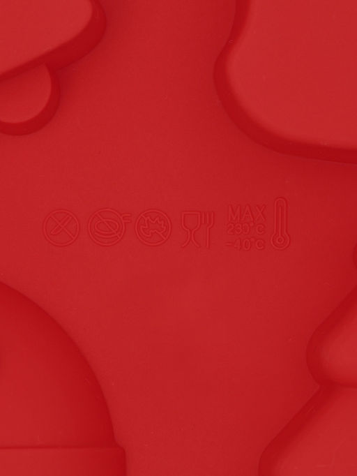 Форма для выпечки Доляна «Новый год. Праздник к нам приходит», силикон, 26×17.5 см, 6 ячеек, красная