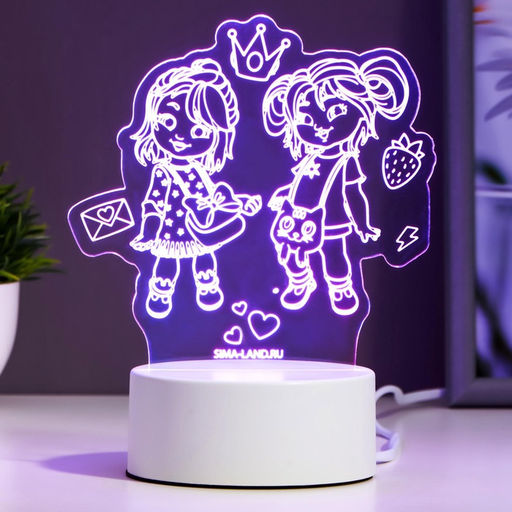 Светильник 3D RISALUX Подружки, LED-ночник, RGB, от сети  фото 6