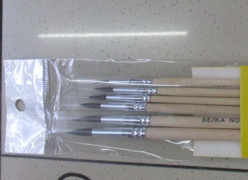 Кисти для масляной живописи 6 штук набор / 7677 /уп 48/480/1,2,3,4,5.6 - ГалеонТрейд фото 2