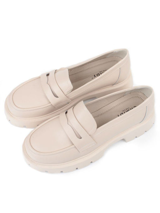 03-5920-2 BEIGE Лоферы женские (натуральная кожа) - Фабричный китай фото 4