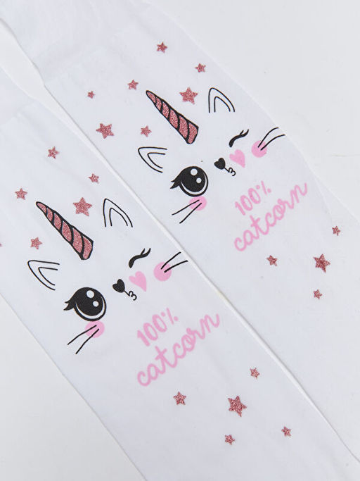 Desenli K?z ?ocuk K?lotlu ?orap