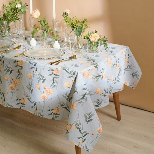 Скатерть Этель Yellow poppies 149×220 см, 100% хлопок, репс 210 г/м²