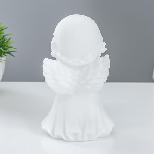 Фигурка светящаяся RISALUX «Ангелочек», LED-ночник, батарейки 3×LR44, белый, 8.5×8×14.5 см